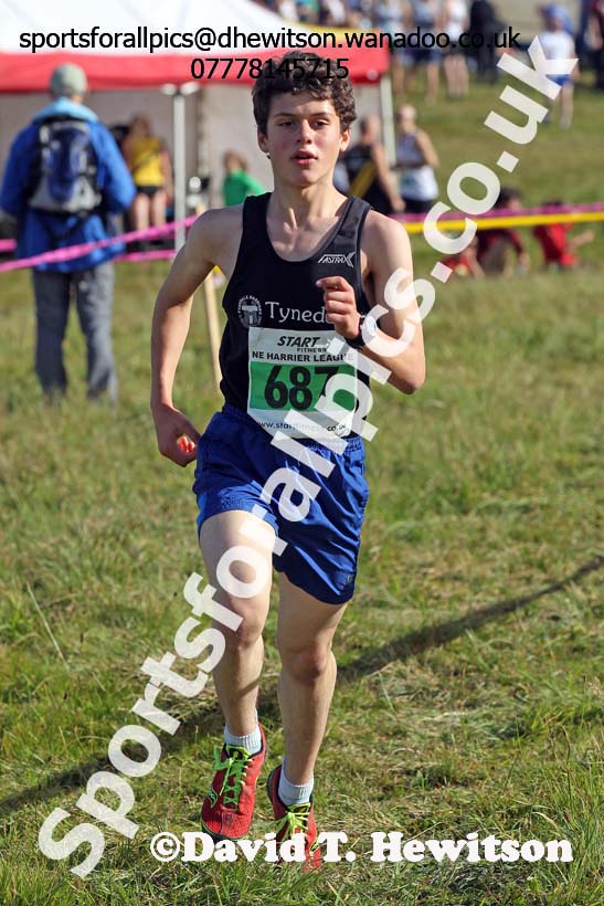 Mens under-17s, North East Harrier League, Cramlington. Photo: David T. Hewitson/Sports for All Pics